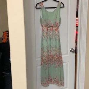 BOGO Mint Green Floral Dress